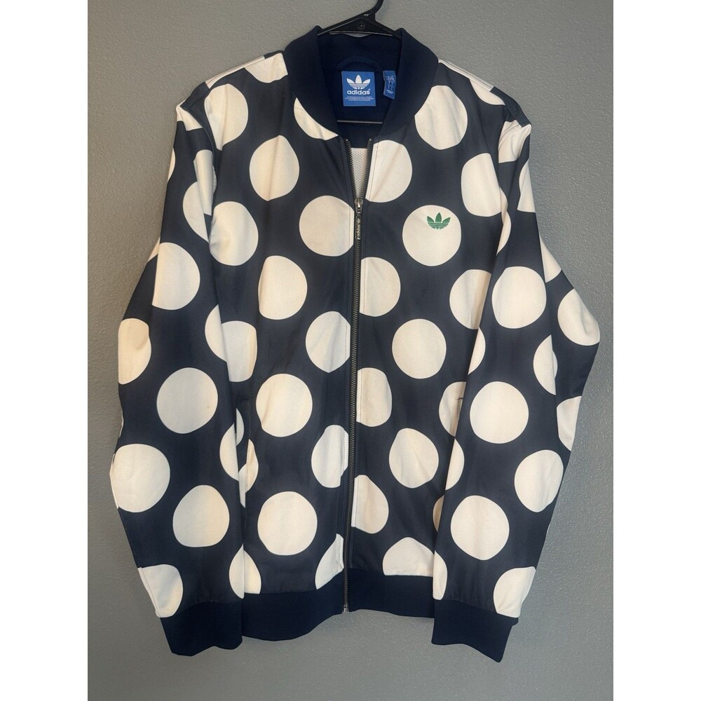 Adidas Originals Stan Smith  Polka Dot Bomber Track Jacket AB2477 Navy White